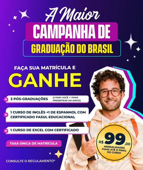 Graduação EAD Início imediato + 4 Cursos de Pós Grátis + 5 Cursos Livres Grátis + Matrícula Grátis