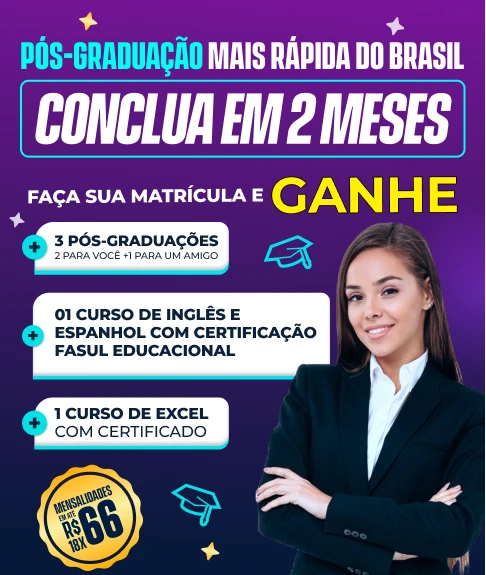 A Maior Campanha Educacional do Brasil - Faça 01 PÓS-GRADUAÇÃO E GANHE +2 Cursos de Pós Grátis + 7 Cursos de Extensão